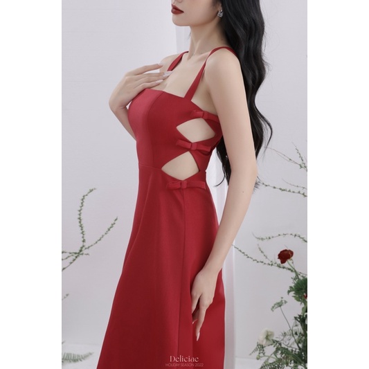 FLANE DRESS - Đầm dài khoét eo