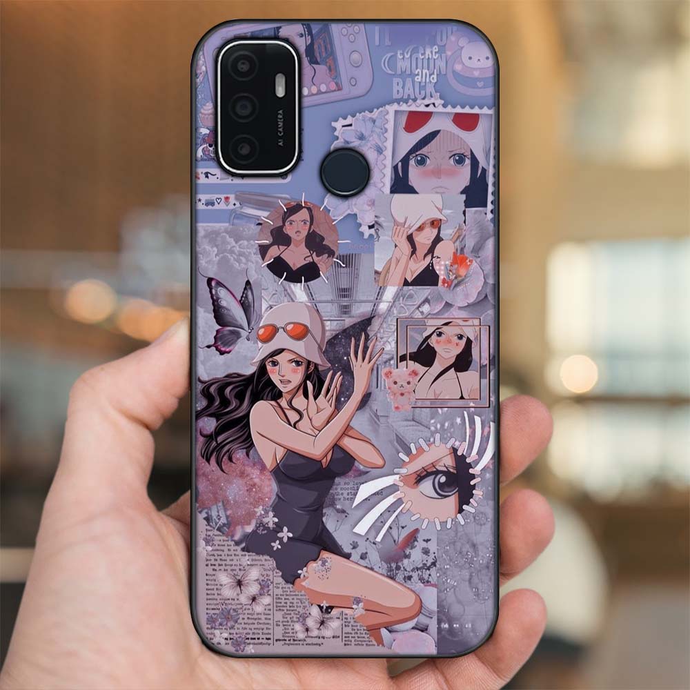 Ốp lưng Oppo A53 viền đen in hình Nico Robin One Piece Đảo Hải Tặc
