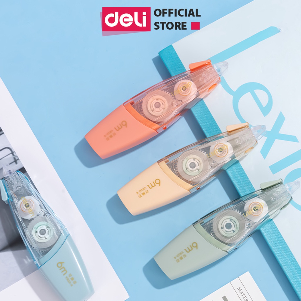 Bút xóa băng cao cấp 6M Deli Băng kéo dạng bút kéo cho học sinh - VR10
