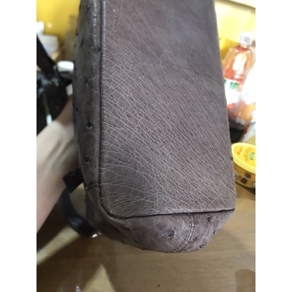 Túi da đà điểu nhật mới 25cm