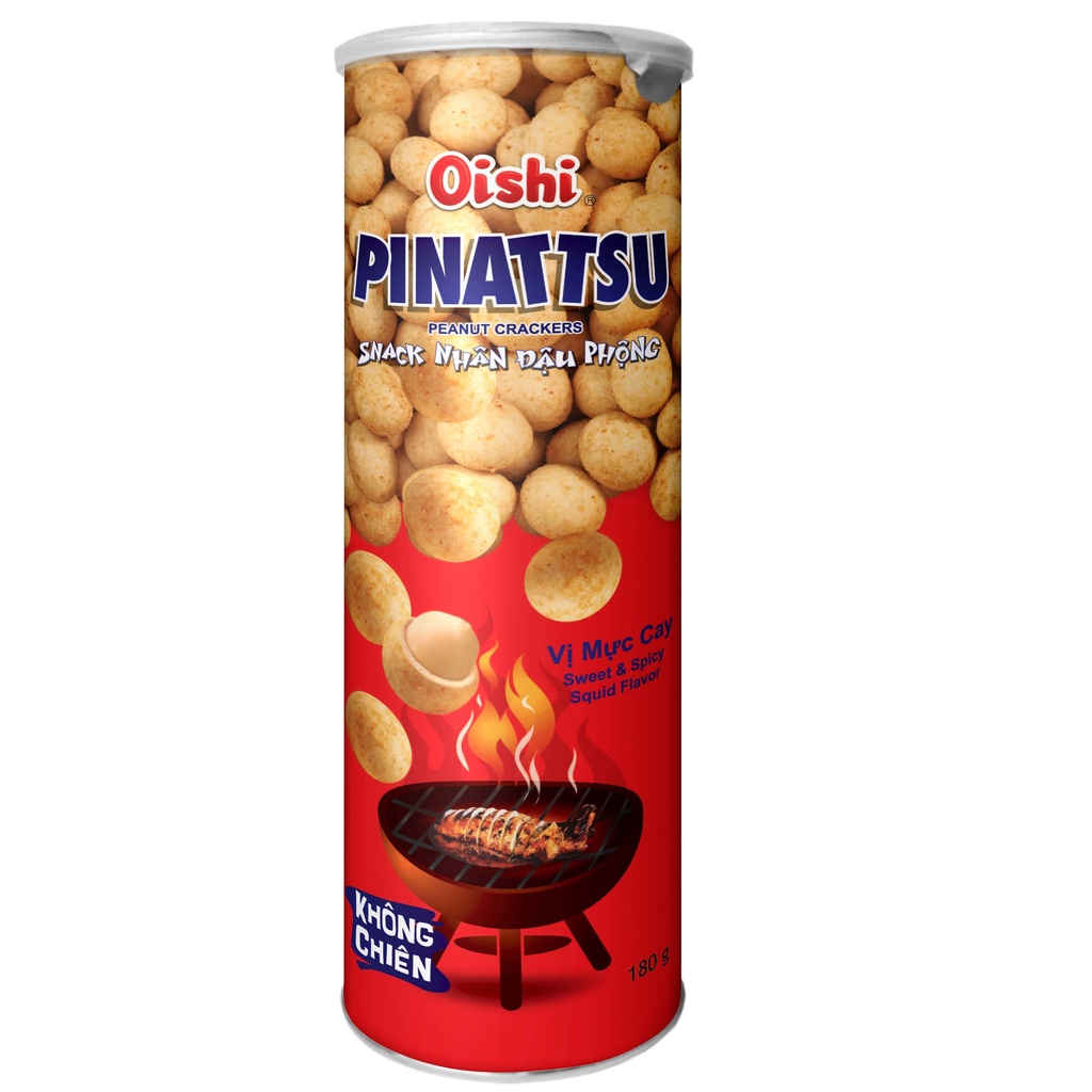 Snack nhân đậu phộng Pinattsu lon 180g
