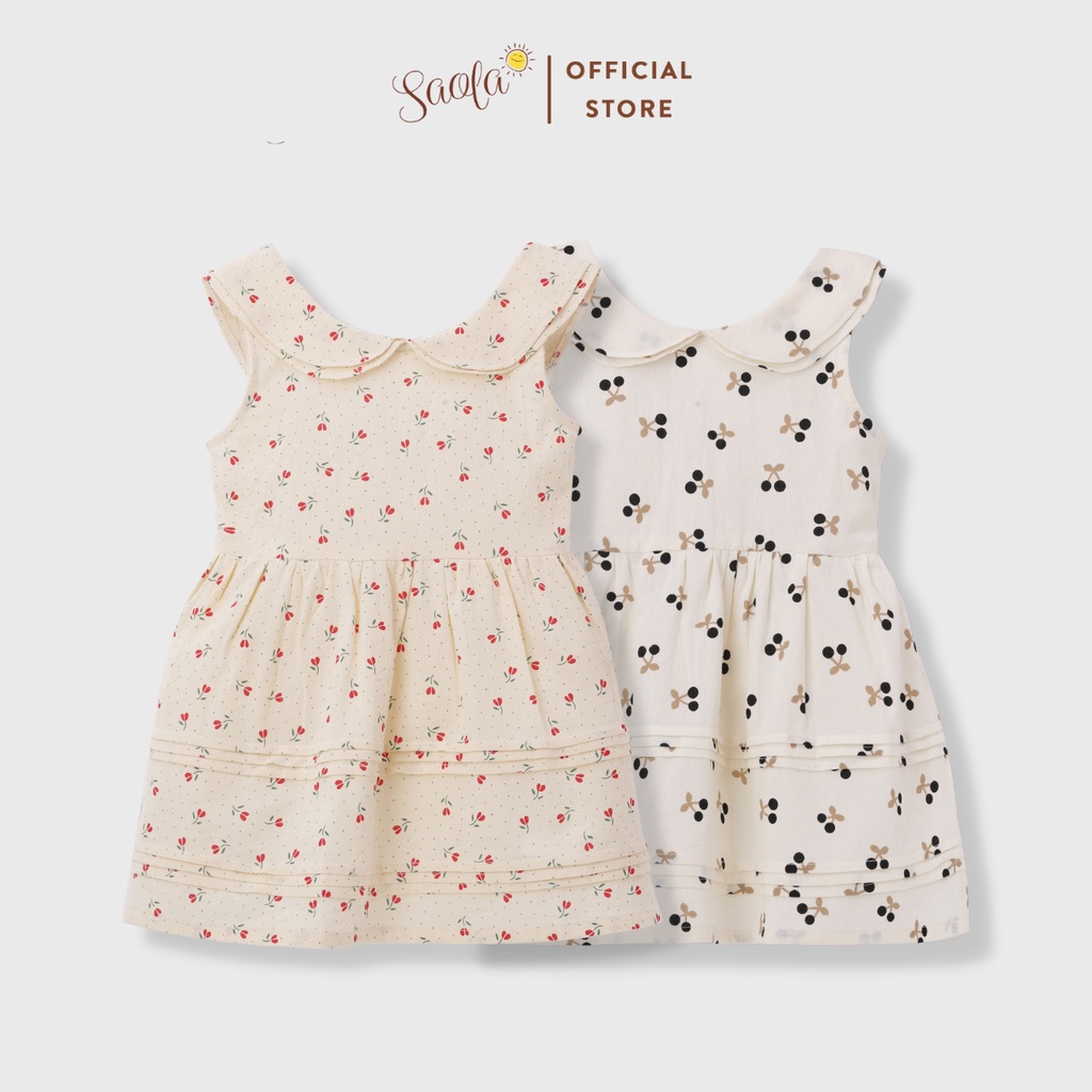 Váy Bé Gái Xinh Xắn Chất Liệu Cotton Cao Cấp Cho Bé Từ 1-6 Tuổi - DAHLIA DRESS - DRC006 - SAOLA KIDS CLOTHING