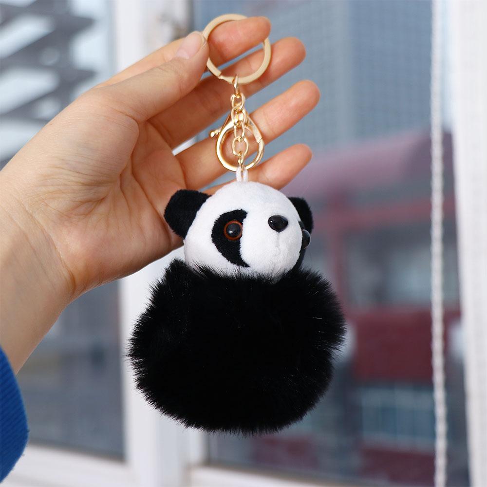 Móc Khóa Hình Gấu Trúc Nhồi Bông Dễ Thương