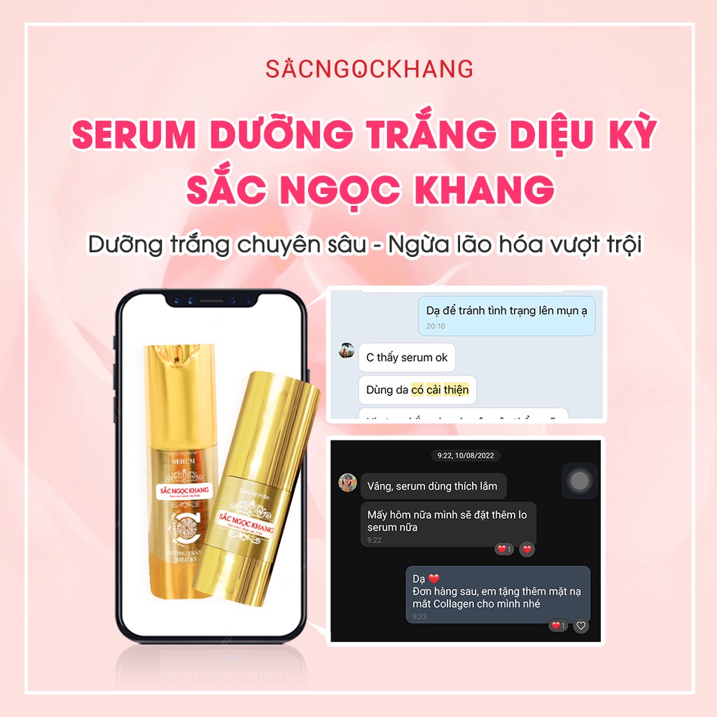 Serum Sắc Ngọc Khang 20ml_Tinh chất dưỡng trắng diệu kỳ từ vitamin C thế hệ mới giúp cấp ẩm, dưỡng trắng vượt trội