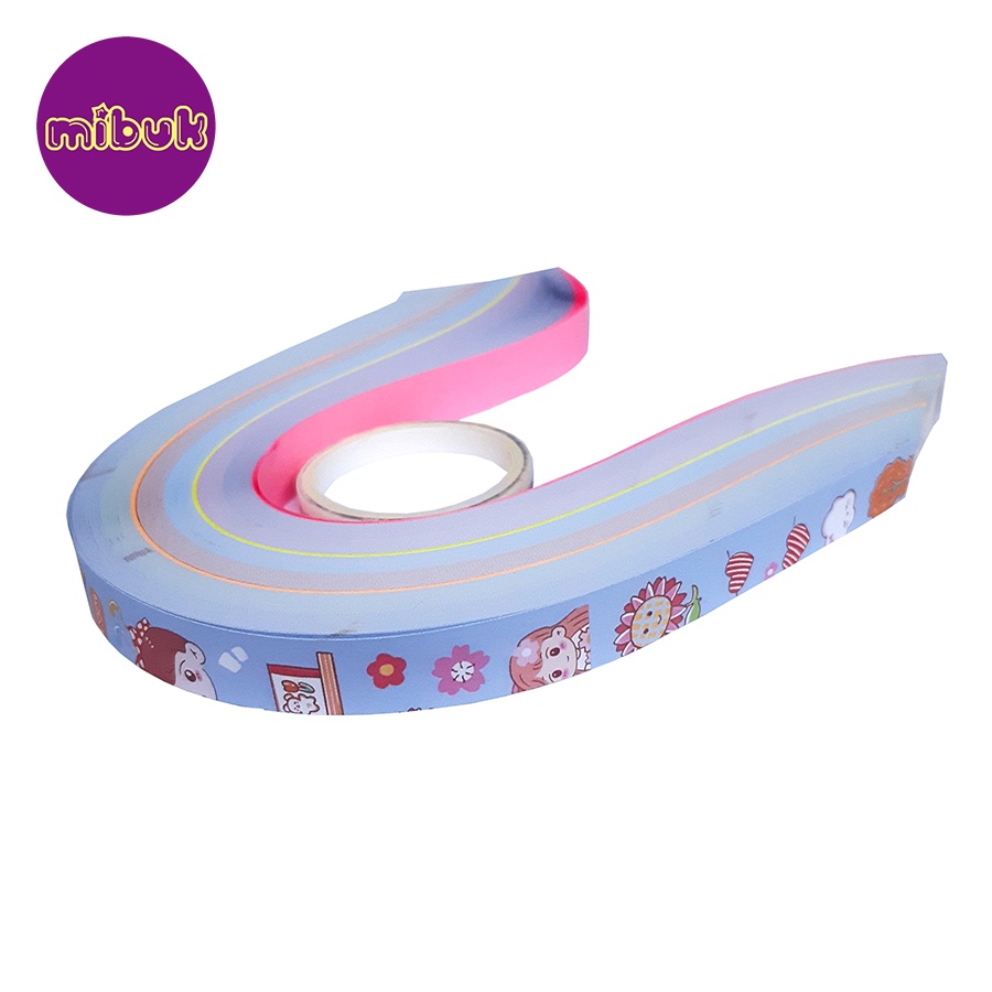 Giấy gấp sao in hình dễ thương màu pastel