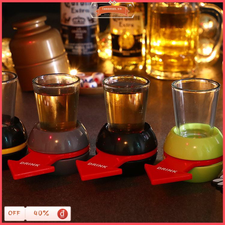 Thanh Toán Khi Nhận Hàng Con Quay Spinner Trò Chơi Tiệc Tùng Trò Chơi Xoay Uống Bộ Cốc Thủy Tinh Bàn Rượu Bia Mũi Tên Xoay Được Đồ Chơi Bàn Giải Trí