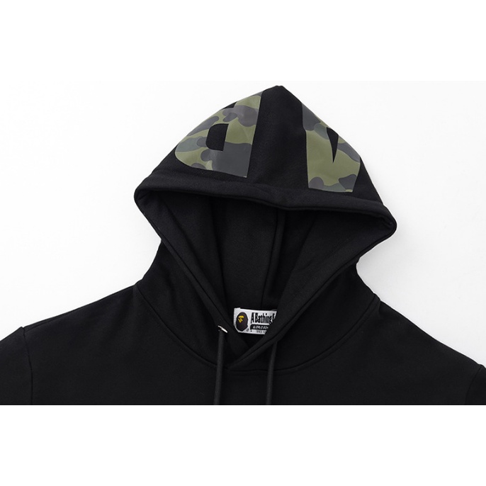 Áo Khoác BAPE Có Mũ Trùm Đầu Chất Liệu Cotton Hoạ Tiết Rằn Ri Phong Cách Thời Trang Mới 2023 #