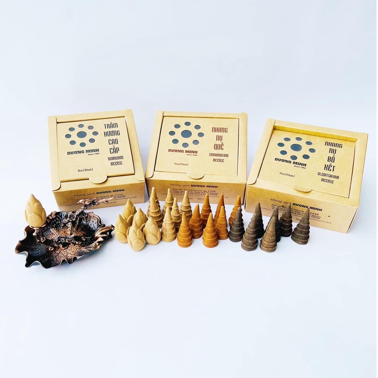 Nhang Nụ Sạch Dương Minh 100% organic không tạp chất, khói tỏa ngược Trầm Hương tự nhiên cao cấp hộp 30 nụ