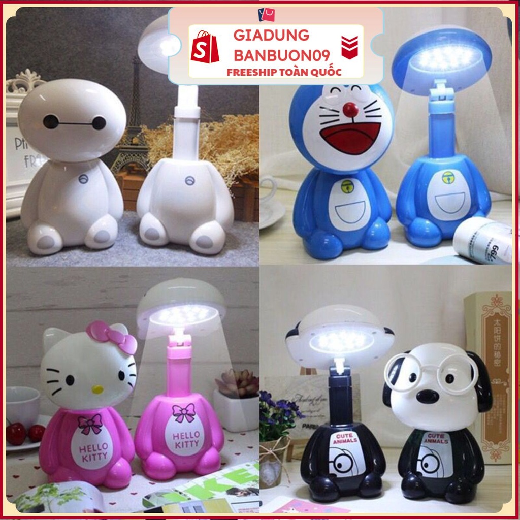 Đèn Học Led sạc điện hình thú đoremon, hero, kitty siêu ngộ nghĩnh, chống cận, chống lóa