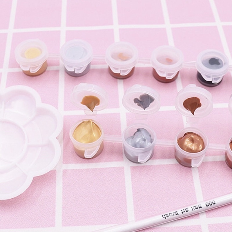 Màu acrylic ánh nhũ vàng bạc size mini 5ml