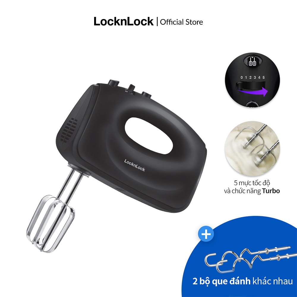 Máy đánh trứng Lock&Lock Hand Mixer - màu xám đậm EJM501DGRY