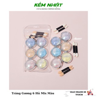 Bột Tráng Gương Nail Ánh Trai Mix 6 Màu - Trang Trí Móng