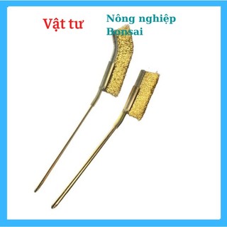 Bộ Chổi vệ sinh chà lũa cây cảnh Bọc đồng cong và thẳng loại mềm dùng cho bonsai