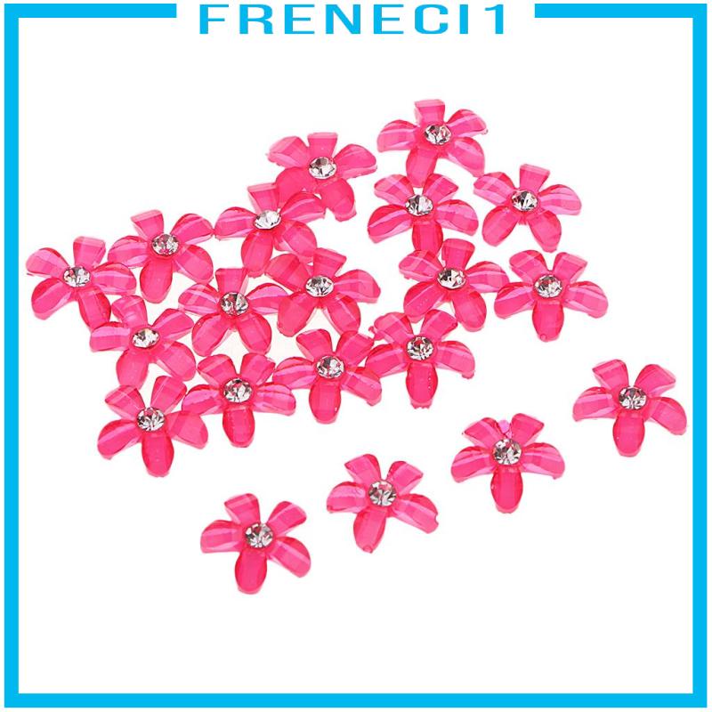 20 Nút Hoa Đính Đá Trang Trí Đám Cưới - Màu Trắng