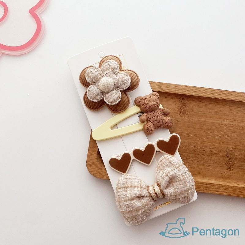 Set 4 Kẹp Tóc Nơ Dễ Thương Cho Bé Gái