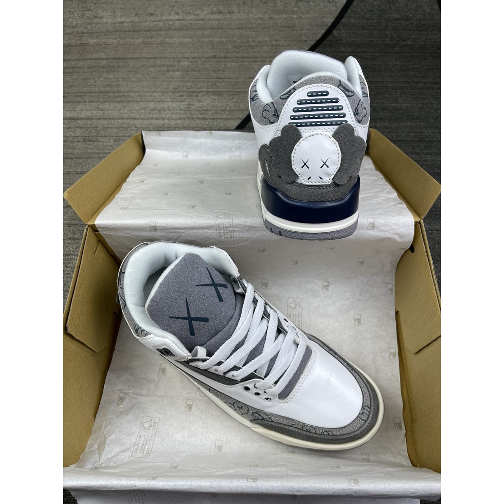 Giày Jordan 3 bản cao cấp trắng custom siêu đẹp