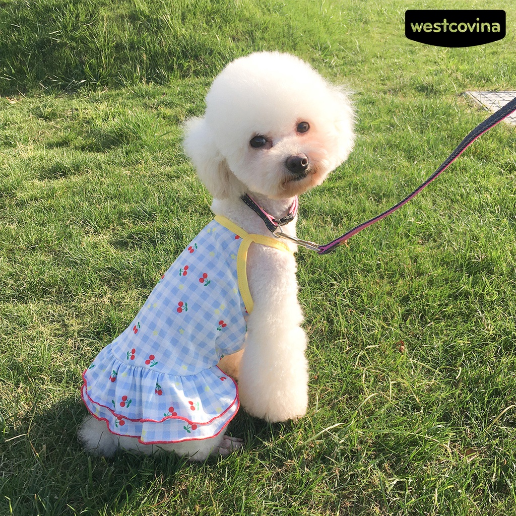 [Hot]♝Đầm Họa Tiết Trái Cherry Xinh Xắn Cho Thú Cưng