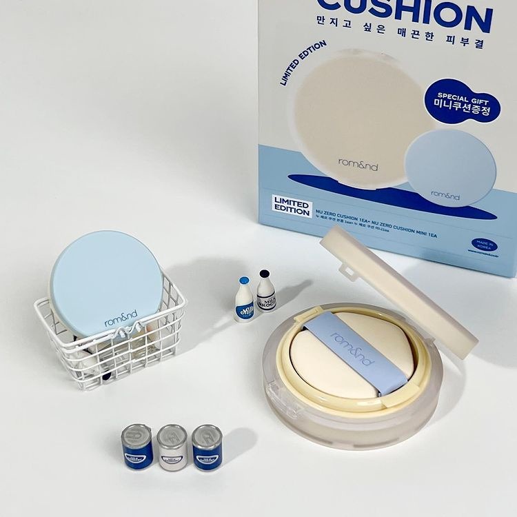 [Set 2 Hộp] Phấn Nước Che Phủ Hoàn Hảo, Mỏng Nhẹ Tự Nhiên Romand Milk Grocery Nu Zero Cushion Mini