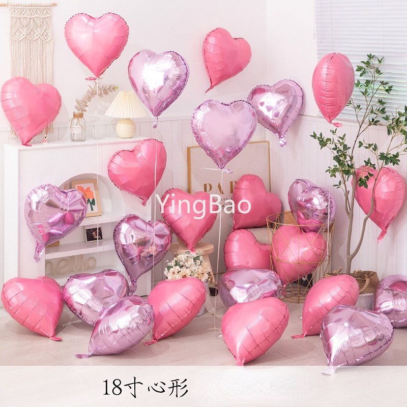Set 5 Bong Bóng Hình Trái Tim 18 "Trang Trí Tiệc Cưới / Sinh Nhật / Đính Hôn Lãng Mạn