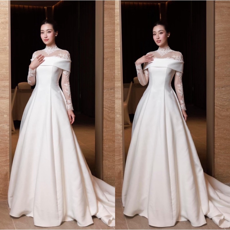 Ms1362Y ĐẦM NÀNG DÂU PHỐI REN THÊU TAY DÀI full size s/M/L/Xl hàng có sẵn ảnh và video shop tự quay 100% ❤️❤️