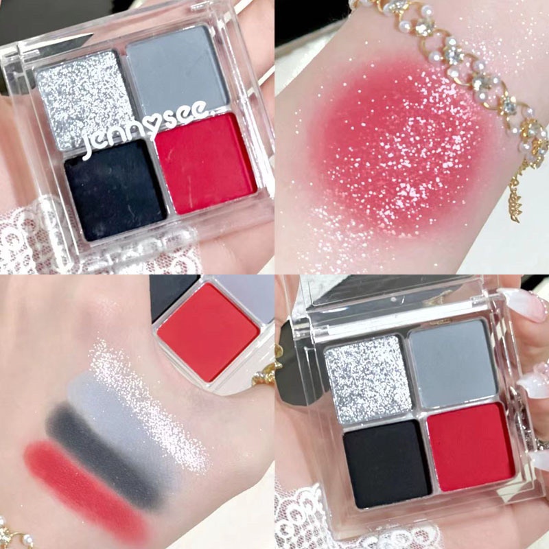 Phấn Mắt 4 Màu Tùy Chọn Jennysee Millenium Phong Cách Punk 4 Màu