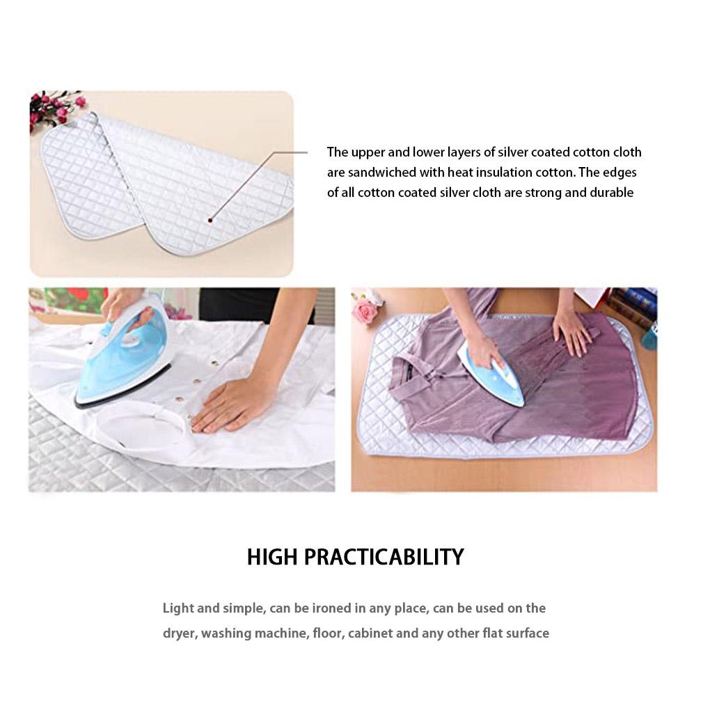 Tấm Lót Bàn Ủi Quần Áo Chống Trượt Chất Liệu Cotton Dày Dặn Tiện Dụng Mang Theo