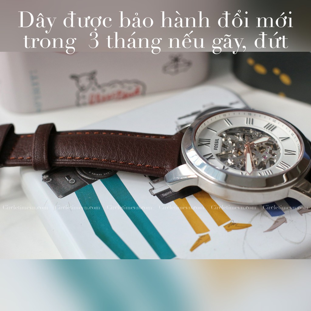 Dây da đồng hồ nam nữ đủ size 12/14/16/18/20/22/24 cực mềm