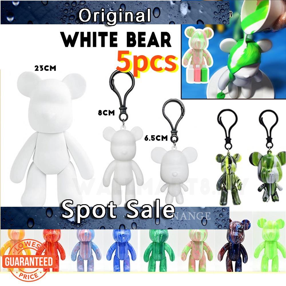 MZB [Sẵn Sàng] 5 Móc Khóa Gấu Trắng / Kaws 6.5cm DIY Chất Lỏng Bearbrick Bearbrick Móc Khóa Chất Lỏn