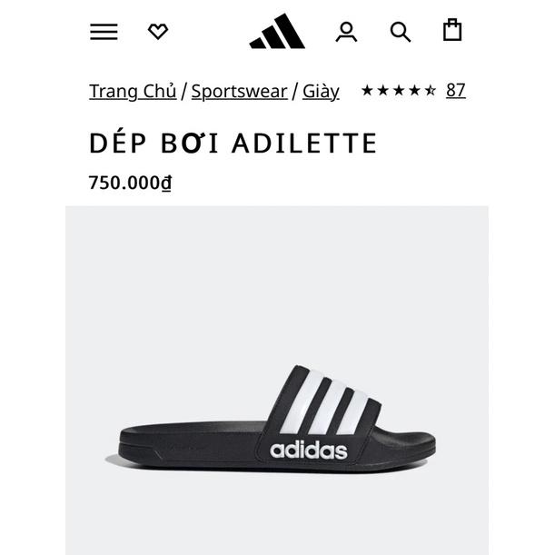 Dép Adidas Adilette Shower hàng shiped US