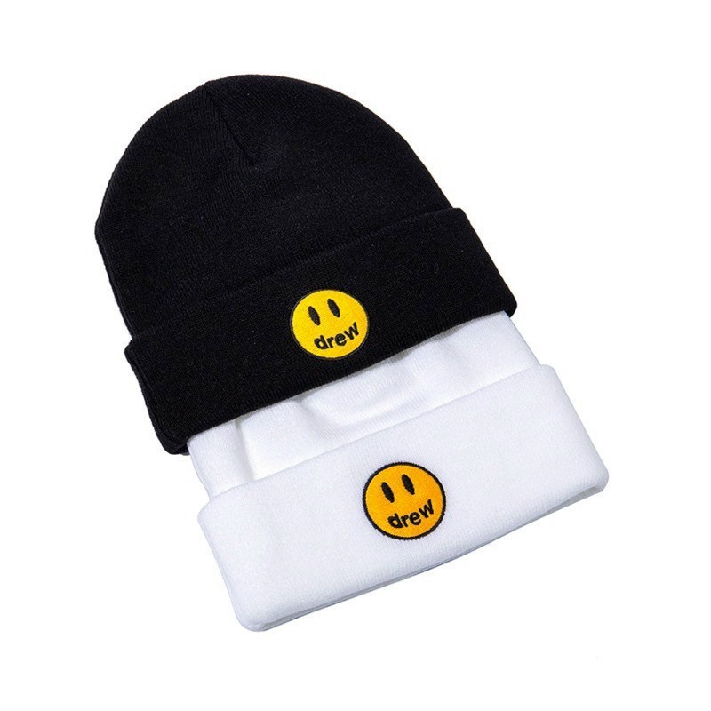 Mũ len thêu hình mặt cười phong cách thời trang hip hop dành cho Nam Và Nữ WHMU-02