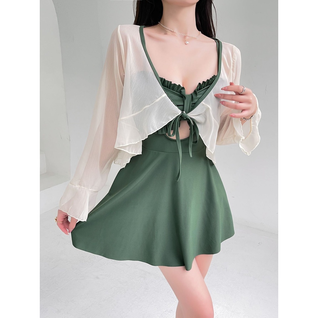 Đồ Bơi Một Mảnh Kiểu Váy Có Áo Che Mặt Dành Cho Nữ