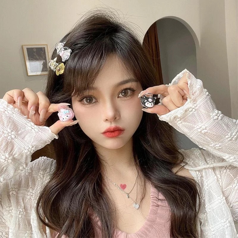 Kẹp Tóc Mini Hình Nhân Vật Hoạt Hình Sanrio Kuromi Cinnamoroll Ngọt Ngào Dễ Thương