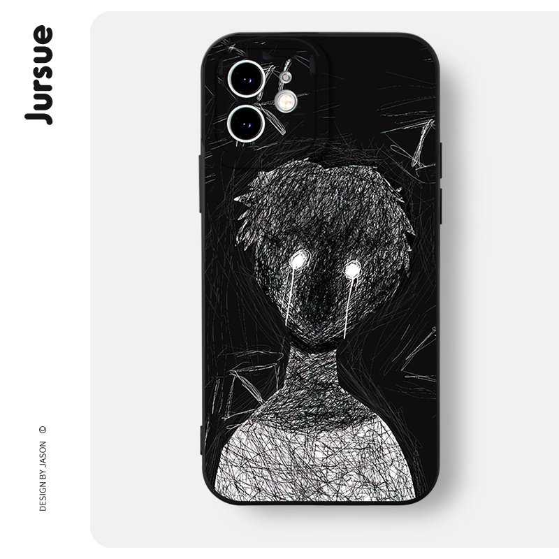 Ốp điện thoại JURSUE hoạt hình dễ thương đẹp ngầu nam Cho iPhone 14 13 12 11 Pro Max SE 2020 X XR XS 8 7 ip 6S 6 Plus kute XYH1006