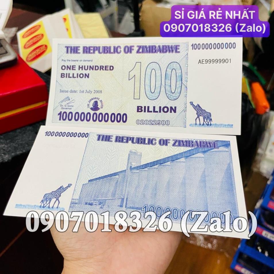 [HÓT] Tờ Tiền 100 Tỷ Zimbabwe Kỉ Niệm Để Sưu Tầm, Làm Quà Tặng , Giá Sỉ