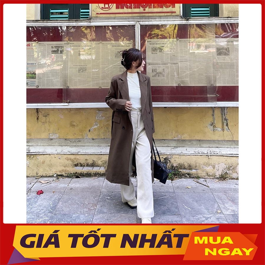 Áo Khoác Dạ Măng Tô Nữ Dáng Dài 2 Lớp Chất Đanh Hàng Quảng Châu M7032 - Yamy888