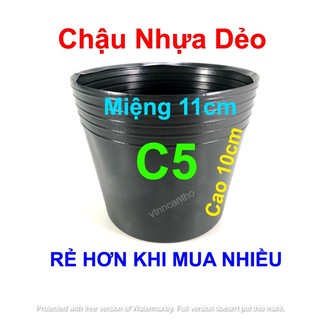 Chậu nhựa trồng cây C5 dẻo, chậu ươm cây