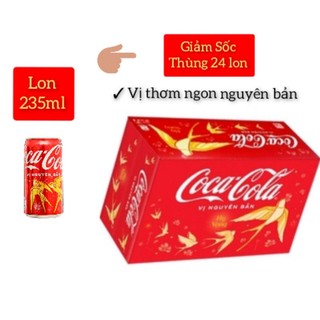 Thùng 24 lon nước ngọt Coca Cola 235ml/lon
