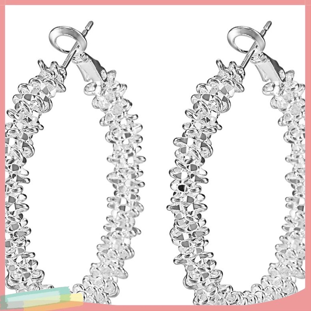 Đôi Khuyên Tai Mạ BạC LấP LáNh ThờI Trang Cho Nữ