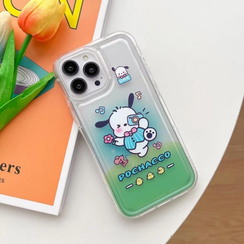SANRIO Ốp Điện Thoại Silicon Trong Suốt Chống Sốc Hình cinnamoroll Snoopy Pochacco Cho iPhone 14 13 12 11 Pro Max 8 7 Plus