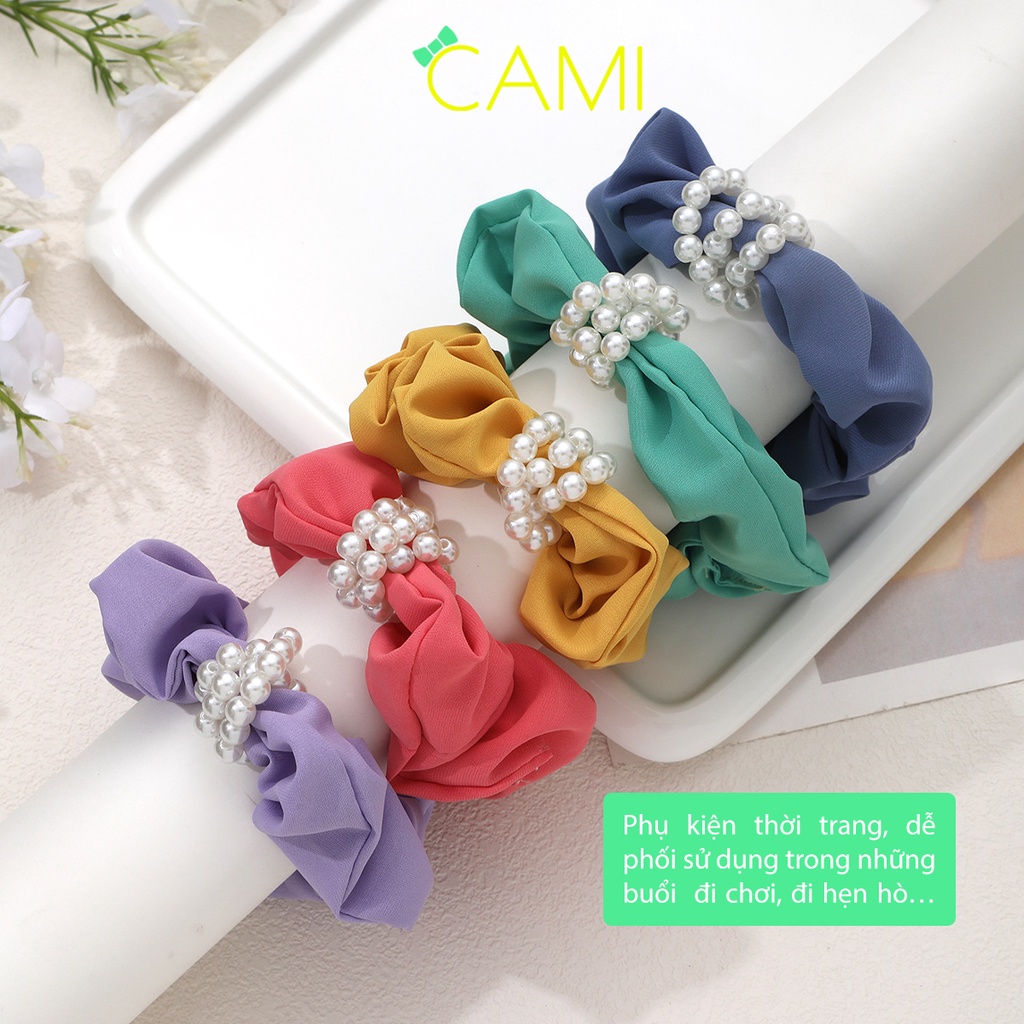 Thun buộc tóc, chất liệu thun chắc chắn, không làm hư hại tóc, thiết kế tinh tế, thanh lịch - Cami - CMPK299