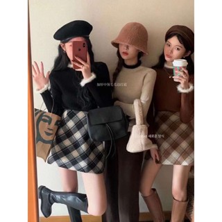  Chân váy dạ có lót quần dáng chữ A 