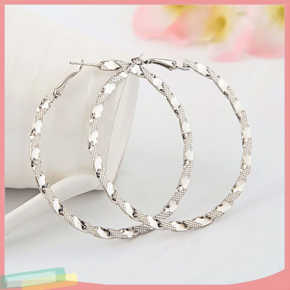 Đôi hoa tai dạng vòng xoắn to sành điệu cho nữ