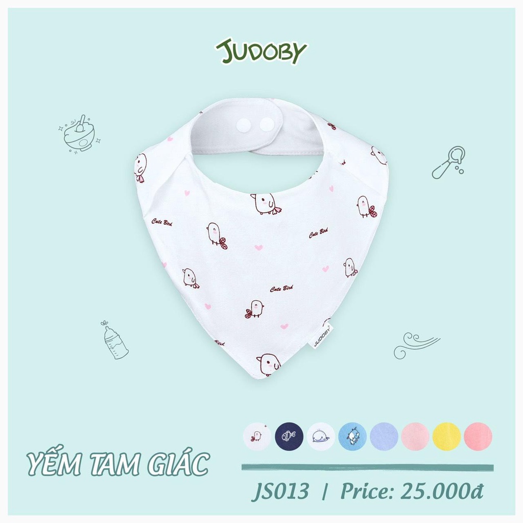 DOKMA JUDOBY Yếm tam giác cotton bé trai bé gái JS013 - 𝐒ó𝐜 𝐁𝐚𝐛𝐲 𝐌𝐎𝐌 𝐀𝐍𝐃 𝐁𝐀𝐁𝐘
