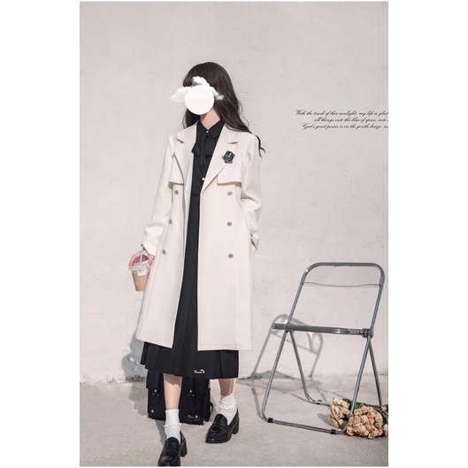 YAS0086-Set áo váy JK dáng dài sinh viên đại học