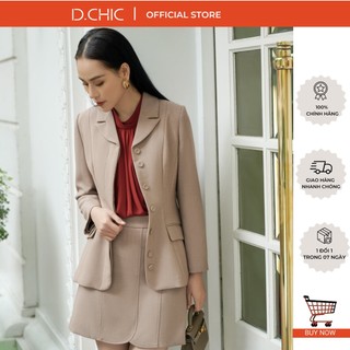 D.CHIC Áo vest bổ mảnh cổ 2 ve nẹp giấu cúc MS: 160370