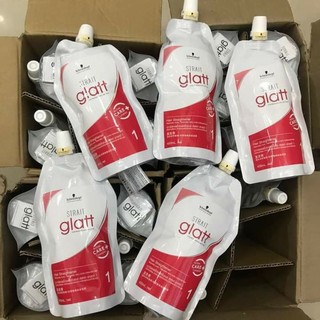 CẶP THUỐC DUỖI TÓC SIÊU THẲNG SCHWARZKOPF STRAIT GLATT 400ML (NEW)