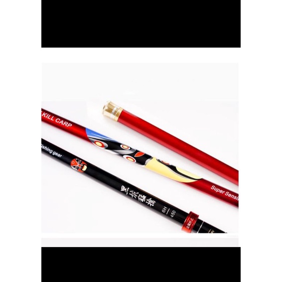 Cần câu tay cao cấp Quỷ vương 6H chất liệu carbon hoa văn sắc nét CD13