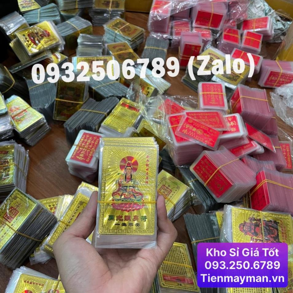 ⭐HÓT⭐ Kim Bài Quan Âm Bồ Tát , Bình An May Mắn Plastic