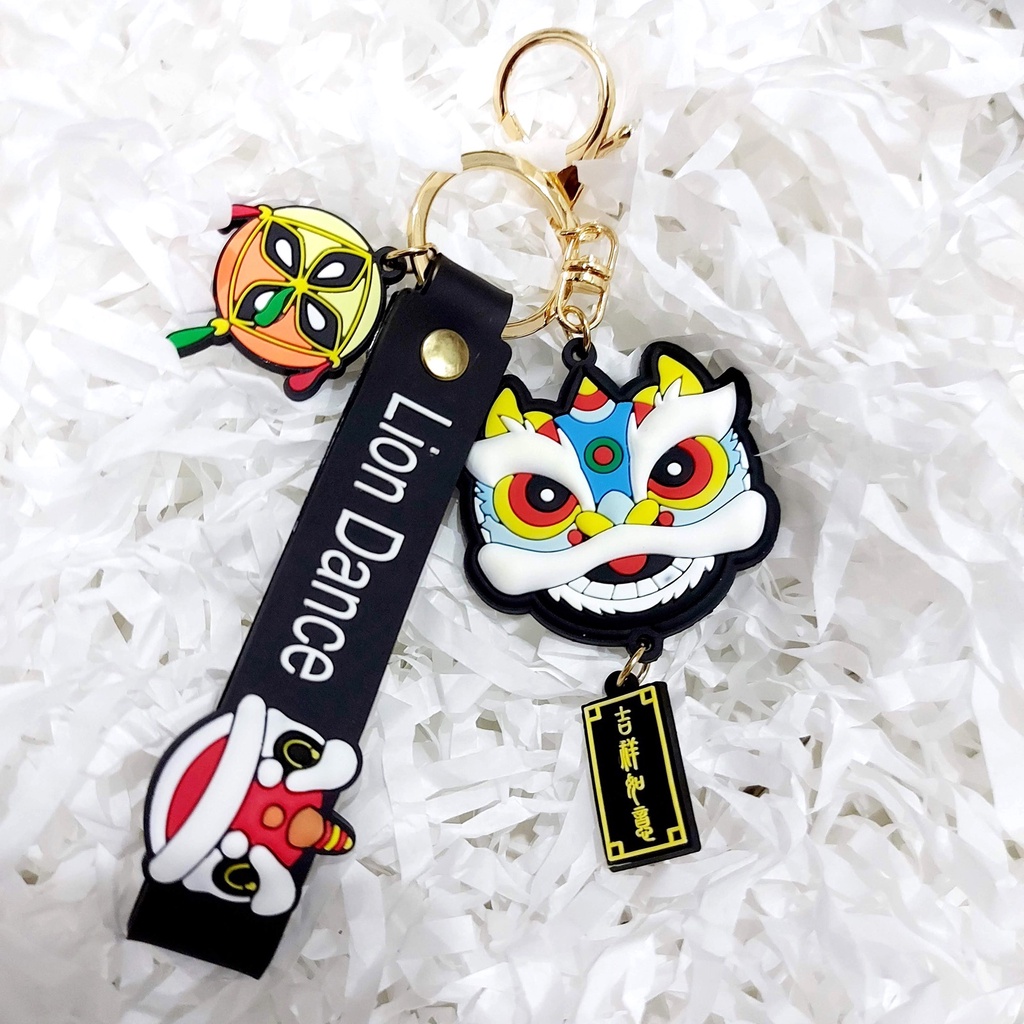 Móc Khóa Hình Đầu Kì Lân, Sư Tử May Mắn - Phụ kiện túi xách, balo đẹp mắt