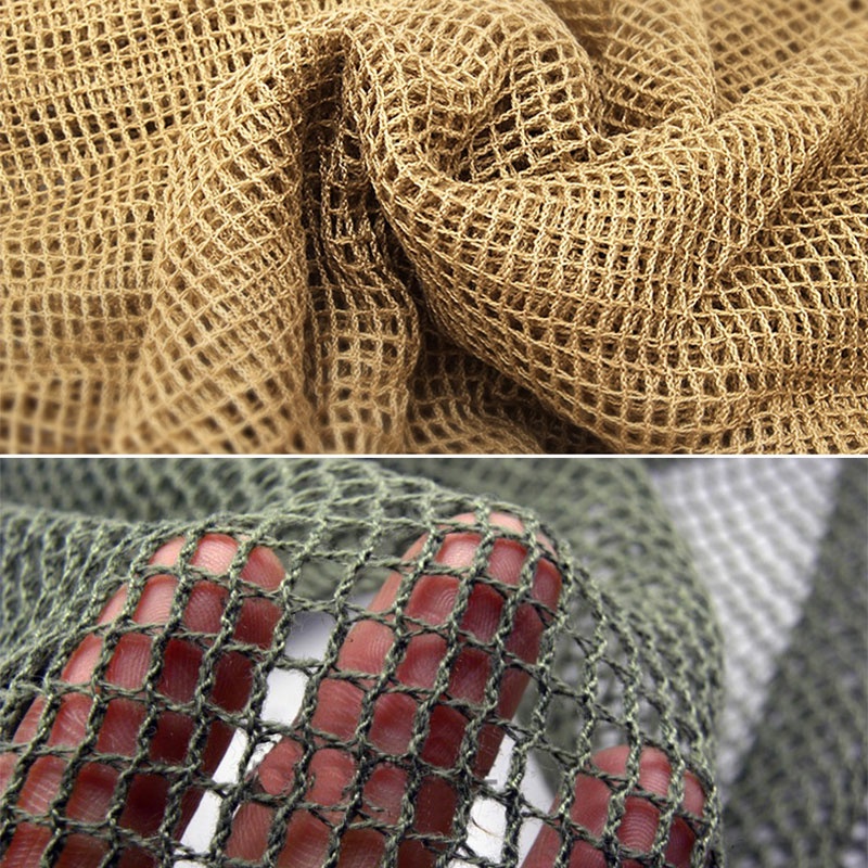 Khăn Lưới Trùm Mặt Bằng Cotton Họa Tiết Rằn Ri Dùng Đi Săn / Cắm Trại